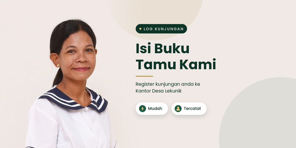 Log Kunjungan - Isi buku tamu Kantor Desa Lekunik